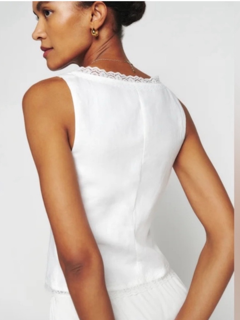 REFORMATION ROSALIE LINEN TOP - Picture 3 of 10